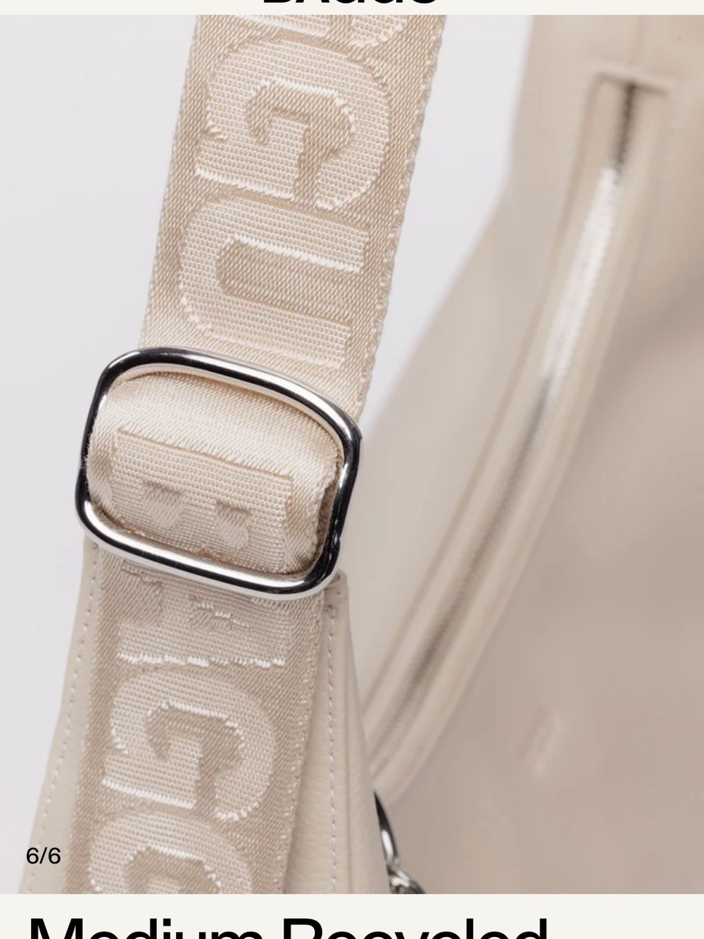 BAGGU - Small Recycled Leather Crescent Bag - Picture 7 of 9